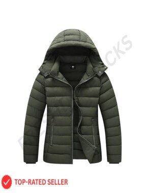 Women's Lightweight Waterproof Puffer Jacket Warm Winter Coat Detachable Hood